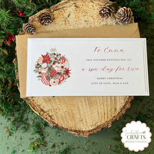 Rustic Personalised Gift Voucher for Christmas