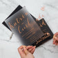Frosted Wedding Invitation with Rose Gold Screen Printing
